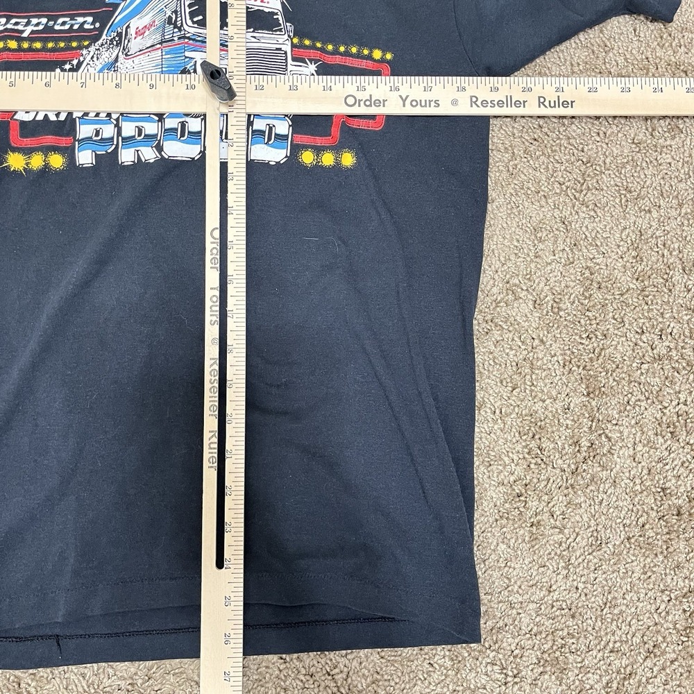 Vintage Snap-On Tools Promo Shirt Drivin' Black 80s 50/50 Blend T-shirt Sz M/L - Picture 5 of 5
